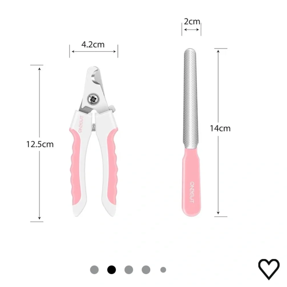Pink Pet Nail Clippers with File